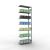 Anbauregal, Fachbodenregal Stecksystem MULTIplus85, 3000 x 1000 x 400 mm (HxBxT), 7 Fachböden, Kreuzstrebe, verzinkt