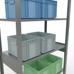 Grundregal, Fachbodenregal Stecksystem MULTIplus85, 2500 x 1000 x 500 mm (HxBxT), 6 Fachböden, Kreuzstrebe, verzinkt