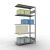 Anbauregal, Fachbodenregal Stecksystem MULTIplus85, 2000 x 1000 x 500 mm (HxBxT), 5 Fachböden, Kreuzstrebe, verzinkt