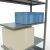 Anbauregal, Fachbodenregal Stecksystem MULTIplus85, 2000 x 1000 x 500 mm (HxBxT), 5 Fachböden, Kreuzstrebe, verzinkt