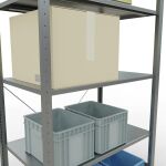 Grundregal, Fachbodenregal Stecksystem MULTIplus85, 2000 x 1000 x 600 mm (HxBxT), 5 Fachböden, Kreuzstrebe, verzinkt