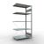 Anbauregal, Fachbodenregal Stecksystem MULTIplus85, 2000 x 1000 x 600 mm (HxBxT), 5 Fachböden, Kreuzstrebe, verzinkt