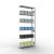 Anbauregal, Fachbodenregal Stecksystem MULTIplus85, 2500 x 1000 x 300 mm (HxBxT), 6 Fachböden, Kreuzstrebe, RAL 7035 lichtgrau
