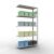 Anbauregal, Fachbodenregal Stecksystem MULTIplus85, 2000 x 1000 x 400 mm (HxBxT), 5 Fachböden, Kreuzstrebe, RAL 7035 lichtgrau