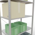 Grundregal, Fachbodenregal Stecksystem MULTIplus85, 2000 x 1000 x 600 mm (HxBxT), 5 Fachböden, Kreuzstrebe, RAL 7035 lichtgrau