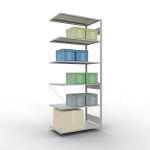 Anbauregal, Fachbodenregal Stecksystem MULTIplus85, 2500...