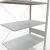 Anbauregal, Fachbodenregal Stecksystem MULTIplus85, 3000 x 1000 x 600 mm (HxBxT), 7 Fachböden, Kreuzstrebe, RAL 7035 lichtgrau