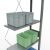 Anbauregal, Fachbodenregal Stecksystem MULTIplus150, 3000 x 750 x 300 mm (HxBxT), 7 Fachböden, Kreuzstrebe, verzinkt