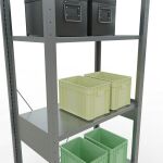 Grundregal, Fachbodenregal Stecksystem MULTIplus150, 2500 x 750 x 400 mm (HxBxT), 6 Fachböden, Kreuzstrebe, verzinkt