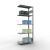Anbauregal, Fachbodenregal Stecksystem MULTIplus150, 2000 x 750 x 400 mm (HxBxT), 5 Fachböden, Kreuzstrebe, verzinkt
