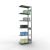 Anbauregal, Fachbodenregal Stecksystem MULTIplus150, 2500 x 750 x 400 mm (HxBxT), 6 Fachböden, Kreuzstrebe, verzinkt