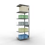 Anbauregal, Fachbodenregal Stecksystem MULTIplus150, 2500...