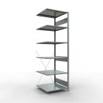 Anbauregal, Fachbodenregal Stecksystem MULTIplus150, 2500...