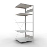 Anbauregal, Fachbodenregal Stecksystem MULTIplus150, 2000...