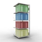 Anbauregal, Fachbodenregal Stecksystem MULTIplus150, 2000...