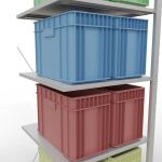 Anbauregal, Fachbodenregal Stecksystem MULTIplus150, 2000 x 750 x 800 mm (HxBxT), 5 Fachböden, Kreuzstrebe, RAL 7035 lichtgrau