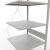 Anbauregal, Fachbodenregal Stecksystem MULTIplus150, 3000 x 750 x 800 mm (HxBxT), 7 Fachböden, Kreuzstrebe, RAL 7035 lichtgrau