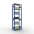 Grundregal, Fachbodenregal Stecksystem MULTIplus150, 2500 x 750 x 400 mm (HxBxT), 6 Fachböden, Kreuzstrebe, RAL 5010 enzianblau/verzinkt/verzinkt