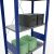 Grundregal, Fachbodenregal Stecksystem MULTIplus150, 3000 x 750 x 400 mm (HxBxT), 7 Fachböden, Kreuzstrebe, RAL 5010 enzianblau/verzinkt/verzinkt