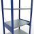 Grundregal, Fachbodenregal Stecksystem MULTIplus150, 2500 x 750 x 600 mm (HxBxT), 6 Fachböden, Kreuzstrebe, RAL 5010 enzianblau/verzinkt/verzinkt