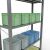 Grundregal, Fachbodenregal Stecksystem MULTIplus150, 2000 x 1000 x 300 mm (HxBxT), 5 Fachböden, Kreuzstrebe, verzinkt