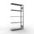 Anbauregal, Fachbodenregal Stecksystem MULTIplus150, 2000 x 1000 x 300 mm (HxBxT), 5 Fachböden, Kreuzstrebe, verzinkt