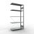 Anbauregal, Fachbodenregal Stecksystem MULTIplus150, 2000 x 1000 x 400 mm (HxBxT), 5 Fachböden, Kreuzstrebe, verzinkt