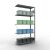Anbauregal, Fachbodenregal Stecksystem MULTIplus150, 2000 x 1000 x 400 mm (HxBxT), 5 Fachböden, Kreuzstrebe, verzinkt