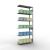 Anbauregal, Fachbodenregal Stecksystem MULTIplus150, 2500 x 1000 x 400 mm (HxBxT), 6 Fachböden, Kreuzstrebe, verzinkt