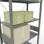 Grundregal, Fachbodenregal Stecksystem MULTIplus150, 3000 x 1000 x 500 mm (HxBxT), 7 Fachböden, Kreuzstrebe, verzinkt