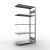 Anbauregal, Fachbodenregal Stecksystem MULTIplus150, 2000 x 1000 x 500 mm (HxBxT), 5 Fachböden, Kreuzstrebe, verzinkt