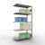 Anbauregal, Fachbodenregal Stecksystem MULTIplus150, 2000 x 1000 x 500 mm (HxBxT), 5 Fachböden, Kreuzstrebe, verzinkt