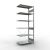 Anbauregal, Fachbodenregal Stecksystem MULTIplus150, 2500 x 1000 x 600 mm (HxBxT), 6 Fachböden, Kreuzstrebe, verzinkt