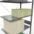 Anbauregal, Fachbodenregal Stecksystem MULTIplus150, 3000 x 1000 x 600 mm (HxBxT), 7 Fachböden, Kreuzstrebe, verzinkt