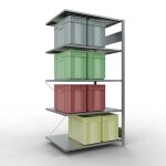 Anbauregal, Fachbodenregal Stecksystem MULTIplus150, 2000...