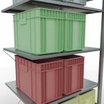 Anbauregal, Fachbodenregal Stecksystem MULTIplus150, 2000 x 1000 x 800 mm (HxBxT), 5 Fachböden, Kreuzstrebe, verzinkt