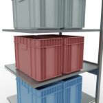 Anbauregal, Fachbodenregal Stecksystem MULTIplus150, 2500 x 1000 x 800 mm (HxBxT), 6 Fachböden, Kreuzstrebe, verzinkt