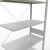 Anbauregal, Fachbodenregal Stecksystem MULTIplus150, 3000 x 1000 x 500 mm (HxBxT), 7 Fachböden, Kreuzstrebe, RAL 7035 lichtgrau