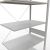 Anbauregal, Fachbodenregal Stecksystem MULTIplus150, 3000 x 1000 x 600 mm (HxBxT), 7 Fachböden, Kreuzstrebe, RAL 7035 lichtgrau