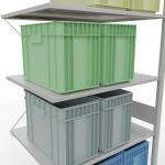 Anbauregal, Fachbodenregal Stecksystem MULTIplus150, 3000 x 1000 x 800 mm (HxBxT), 7 Fachböden, Kreuzstrebe, RAL 7035 lichtgrau