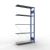 Anbauregal, Fachbodenregal Stecksystem MULTIplus150, 2000 x 1000 x 300 mm (HxBxT), 5 Fachböden, Kreuzstrebe, RAL 5010/verzinkt