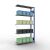Anbauregal, Fachbodenregal Stecksystem MULTIplus150, 2000 x 1000 x 300 mm (HxBxT), 5 Fachböden, Kreuzstrebe, RAL 5010/verzinkt