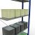 Anbauregal, Fachbodenregal Stecksystem MULTIplus150, 2000 x 1000 x 300 mm (HxBxT), 5 Fachböden, Kreuzstrebe, RAL 5010/verzinkt