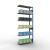 Anbauregal, Fachbodenregal Stecksystem MULTIplus150, 2500 x 1000 x 400 mm (HxBxT), 6 Fachböden, Kreuzstrebe, RAL 5010/verzinkt