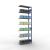 Anbauregal, Fachbodenregal Stecksystem MULTIplus150, 3000 x 1000 x 400 mm (HxBxT), 7 Fachböden, Kreuzstrebe, RAL 5010/verzinkt