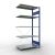 Anbauregal, Fachbodenregal Stecksystem MULTIplus150, 2000 x 1000 x 600 mm (HxBxT), 5 Fachböden, Kreuzstrebe, RAL 5010/verzinkt