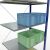 Anbauregal, Fachbodenregal Stecksystem MULTIplus150, 3000 x 1000 x 600 mm (HxBxT), 7 Fachböden, Kreuzstrebe, RAL 5010/verzinkt