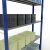 Grundregal, Fachbodenregal Stecksystem MULTIplus150, 2000 x 1300 x 300 mm (HxBxT), 5 Fachböden, Kreuzstrebe, RAL 5010 enzianblau/verzinkt