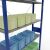 Grundregal, Fachbodenregal Stecksystem MULTIplus150, 3000 x 1300 x 300 mm (HxBxT), 7 Fachböden, Kreuzstrebe, RAL 5010 enzianblau/verzinkt