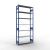 Grundregal, Fachbodenregal Stecksystem MULTIplus150, 3000 x 1300 x 400 mm (HxBxT), 7 Fachböden, Kreuzstrebe, RAL 5010 enzianblau/verzinkt